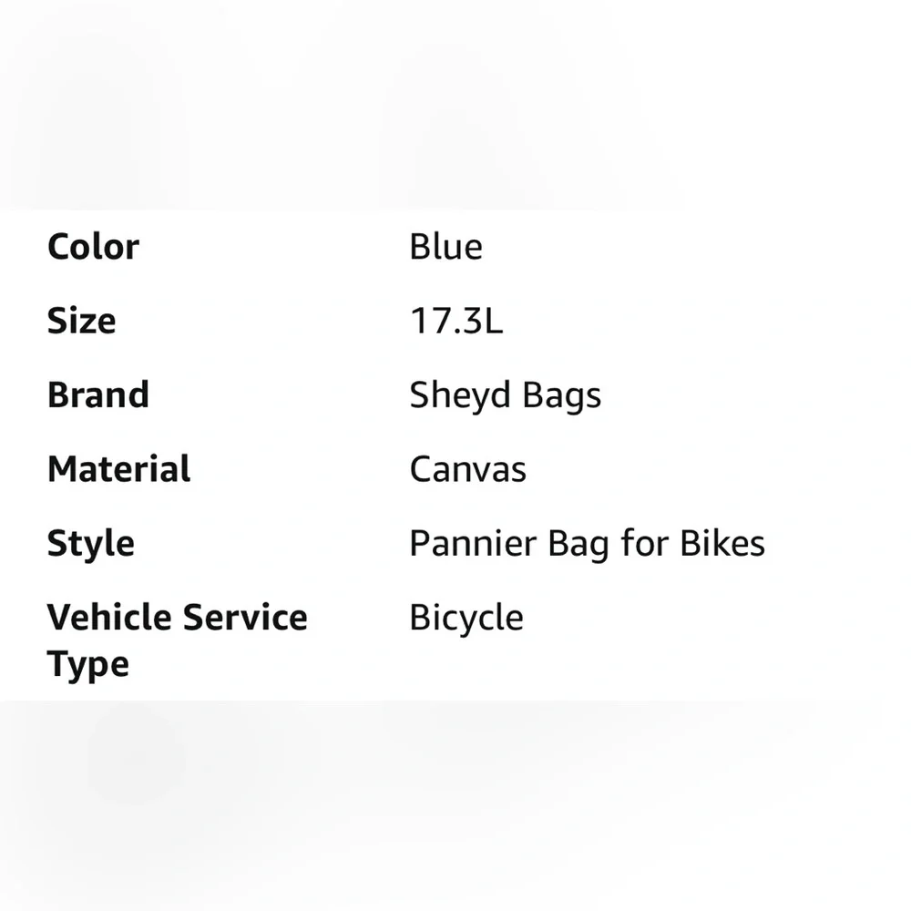 Rear Bike Backpack Laptop (Blue) Convertible Double Pannier for Bicycles